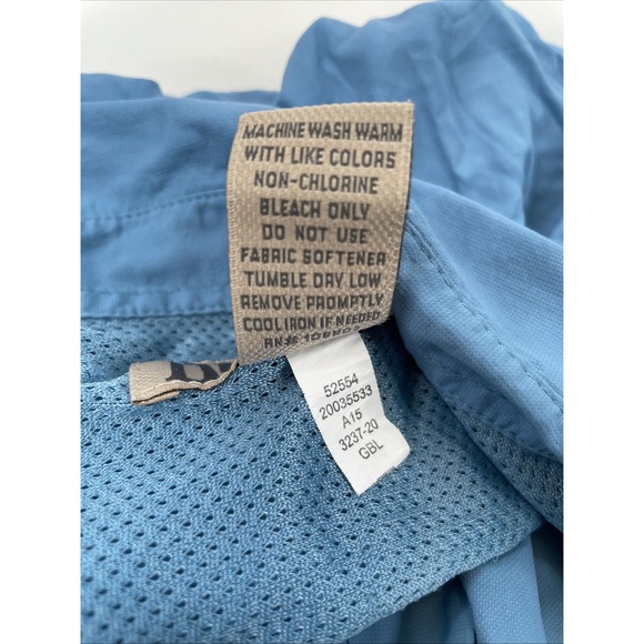 Duluth Large Mens Blue Long Sleeve Elbow Button Back Vent Button Down 2xl/Tall - Picture 8 of 11